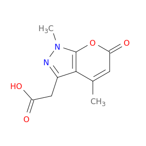 Pyrano[2,3-c]pyrazole-3-acetic acid, 1,6-dihydro-1,4-dimethyl-6-oxo-