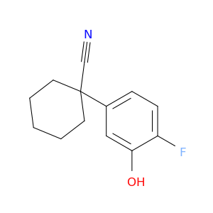 1-(4-fluoro-3-hydroxyphenyl)cyclohexane-1-carbonitrile