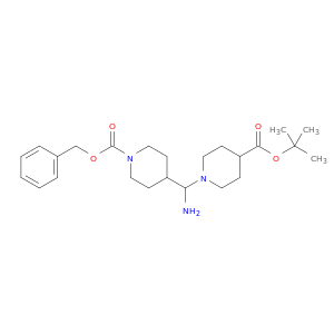 1-Piperidinecarboxylic acid,4-[[4-[[(1,1-dimethylethoxy)carbonyl]amino]-1-piperidinyl]methyl]-,phenylmethyl ester