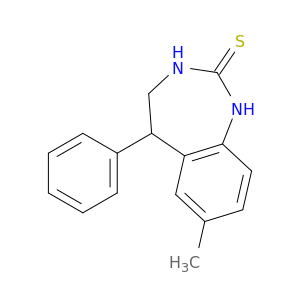 2H-1,3-Benzodiazepine-2-thione, 1,3,4,5-tetrahydro-7-methyl-5-phenyl-