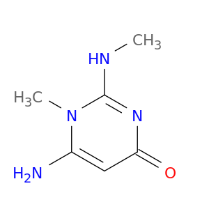 4(1H)-Pyrimidinone, 6-amino-1-methyl-2-(methylamino)-