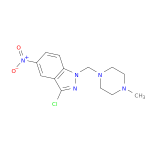 1H-Indazole, 3-chloro-1-[(4-methyl-1-piperazinyl)methyl]-5-nitro-