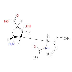 (1S,2S,3R,4R)-3-((R)-1-Acetamido-2-ethylbutyl)-4-amino-2-hydroxycyclopentanecarboxylic acid