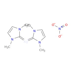 Silver(1+), bis(1,3-dihydro-1,3-dimethyl-2H-imidazol-2-ylidene)-, nitrate