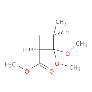 Cyclobutanecarboxylic acid, 2,2-dimethoxy-3-methyl-, methyl ester, cis-