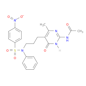 N-[4-METHYL-5-[3-[(4-NITROPHENYL)SULFONYL-PHENYL-AMINO]PROPYL]-6-OXO-3H-PYRIMIDIN-2-YL]ACETAMIDE