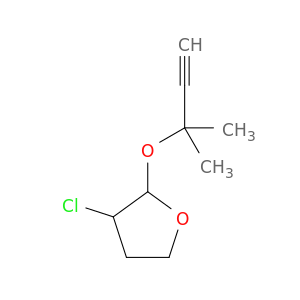 Furan, 3-chloro-2-[(1,1-dimethyl-2-propynyl)oxy]tetrahydro-