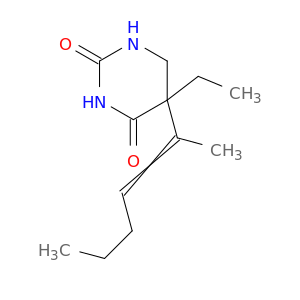 2,4(1H,3H)-Pyrimidinedione, 5-ethyldihydro-5-(1-methyl-1-pentenyl)-