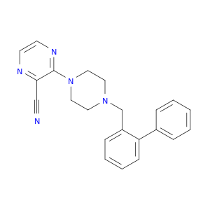 2-Pyrazinecarbonitrile, 3-[4-([1,1'-biphenyl]-2-ylmethyl)-1-piperazinyl]-