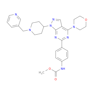 (4-(4-吗啉-1-(1-(吡啶-3-基甲基)哌啶-4-基)-1H吡唑[3,4-d]嘧啶-6-基)苯基)氨基甲酸甲酯