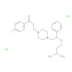 1-(4-fluorophenyl)-3-{4-[2-(3-methylbutoxy)-2-phenylethyl]piperazin-1-yl}propan-1-one dihydrochloride