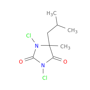 2,4-Imidazolidinedione, 1,3-dichloro-5-methyl-5-(2-methylpropyl)-