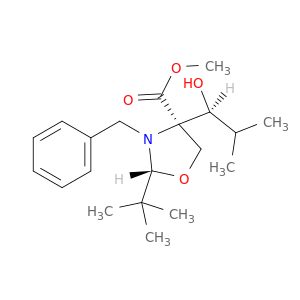 4-恶唑烷羧酸,2-(1,1-二甲基乙基)-4-(1-羟基-2-甲基丙基)-3-(苯基甲基)-,甲酯,[2r-[2α,4α,4(s*)]]-