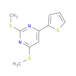 Pyrimidine, 2,4-bis(methylthio)-6-(2-thienyl)-