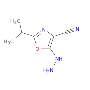 5-hydrazinyl-2-isopropyloxazole-4-carbonitrile