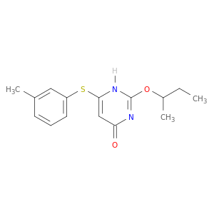 4(1H)-Pyrimidinone,6-[(3-methylphenyl)thio]-2-(1-methylpropoxy)-