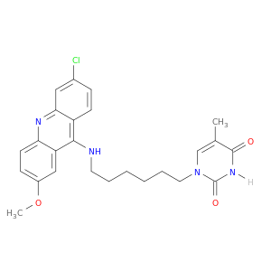 2,4(1H,3H)-Pyrimidinedione,1-[6-[(6-chloro-2-methoxy-9-acridinyl)amino]hexyl]-5-methyl-