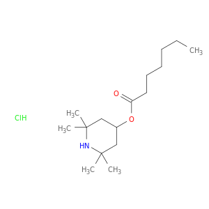 Heptanoic acid, 2,2,6,6-tetramethyl-4-piperidinyl ester, hydrochloride