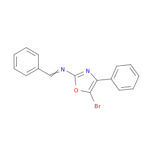 2-Oxazolamine,5-bromo-4-phenyl-N-(phenylmethylene)-