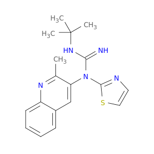 N-(1,1-DIMETHYLETHYL)-N'-(2-METHYL-3-QUINOLINYL)-N'-THIAZOL-2-YLGUANIDINE