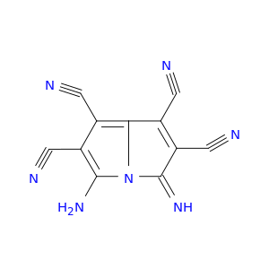 3H-Pyrrolizine-1,2,6,7-tetracarbonitrile, 5-amino-3-imino-