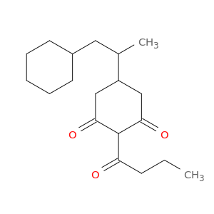 1,3-Cyclohexanedione, 5-(2-cyclohexyl-1-methylethyl)-2-(1-oxobutyl)-