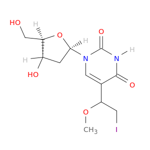 Uridine, 2'-deoxy-5-(2-iodo-1-methoxyethyl)-