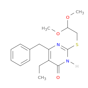 4(1H)-Pyrimidinone, 2-((2,2-dimethoxyethyl)thio)-5-ethyl-6-(phenylmethyl)-