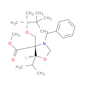 (4R,5S)-3-N-Benzyl-4-(t-butyldimethylsilyloxymethyl)-5-isopropyloxazoladine-4-carboxylic Acid, Methyl Ester