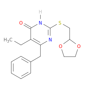 2-((1,3-DIOXOLAN-2-YLMETHYL)THIO)-5-ETHYL-6-BENZYL-4-1H-PYRIMIDINONE
