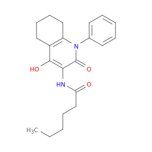 Hexanamide,  N-(1,2,5,6,7,8-hexahydro-4-hydroxy-2-oxo-1-phenyl-3-quinolinyl)-
