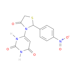 2,4(1H,3H)-Pyrimidinedione, 6-[2-(4-nitrophenyl)-4-oxo-3-thiazolidinyl]-