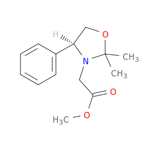 3-Oxazolidineacetic acid, 2,2-dimethyl-4-phenyl-, methyl ester, (S)-