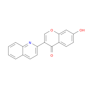 4H-1-Benzopyran-4-one, 7-hydroxy-3-(2-quinolinyl)-