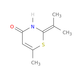 4H-1,3-Thiazin-4-one, 2,3-dihydro-6-methyl-2-(1-methylethylidene)-