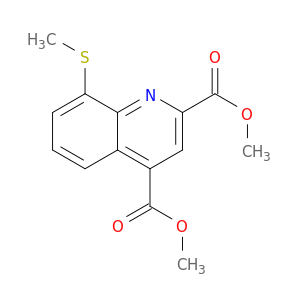 2,4-Quinolinedicarboxylic acid, 8-(methylthio)-, dimethyl ester