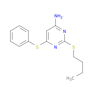 4-Pyrimidinamine,2-(butylthio)-6-(phenylthio)-