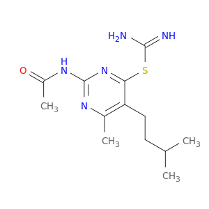 Acetamide,N-[4-(amidinothio)-5-isopentyl-6-methyl-2-pyrimidinyl]-, monohydrochloride(8CI)