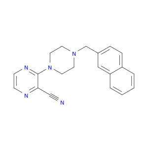 2-Pyrazinecarbonitrile, 3-[4-(2-naphthalenylmethyl)-1-piperazinyl]-