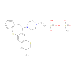 1-methyl-4-{8-[(2-methylpropyl)sulfanyl]-10,11-dihydrodibenzo[b,f]thiepin-10-yl}piperazine methanesulfonate(1:2)