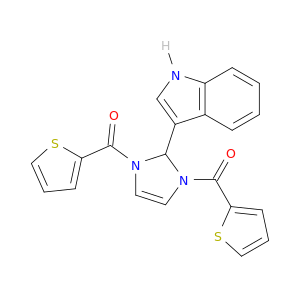 1H-Imidazole, 2,3-dihydro-2-(1H-indol-3-yl)-1,3-bis(2-thienylcarbonyl)-