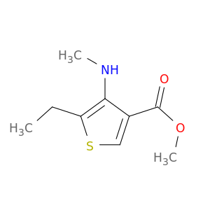 3-Thiophenecarboxylic acid, 5-ethyl-4-(methylamino)-, methyl ester