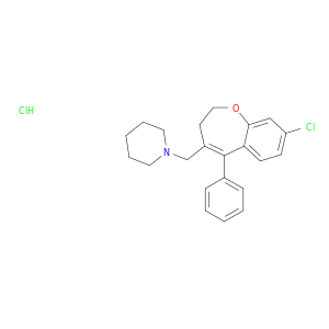1-[(8-chloro-5-phenyl-2,3-dihydro-1-benzoxepin-4-yl)methyl]piperidine hydrochloride(1:1)