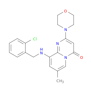 4H-PYRIDO[1,2-A]PYRIMIDIN-4-ONE, 9-[[(2-CHLOROPHENYL)METHYL]AMINO]-7-METHYL-2-(4-MORPHOLINYL)-