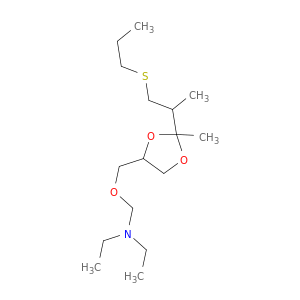 N-ETHYL-N-(((2-METHYL-2-(1-METHYL-2-(PROPYLTHIO)ETHYL)-1,3-DIOXOLAN-4-YL)METHOXY)METHYL)ETHANAMINE