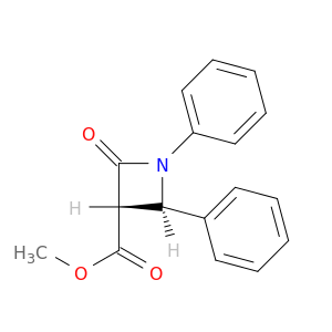3-Azetidinecarboxylic acid, 2-oxo-1,4-diphenyl-, methyl ester, trans-