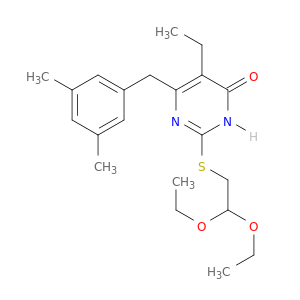 2-[(2,2-diethoxyethyl)sulfanyl]-6-(3,5-dimethylbenzyl)-5-ethylpyrimidin-4-ol