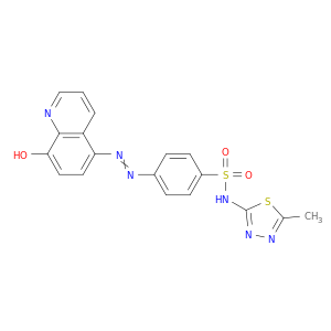 Benzenesulfonamide, 4-[2-(8-hydroxy-5-quinolinyl)diazenyl]-N-(5-methyl-1,3,4-thiadiazol-2-yl)-