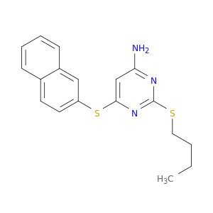 4-Pyrimidinamine,2-(butylthio)-6-(2-naphthalenylthio)-