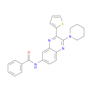 Benzamide, N-[2-(1-piperidinyl)-3-(2-thienyl)-6-quinoxalinyl]-